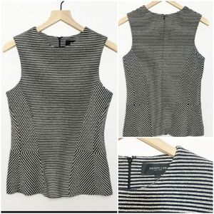 Derek Lam Woven Fitted Top Striped Italian Fabric EUC